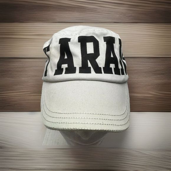 Port Aransas TX White Cadet Hat ARAM 777 Lucky Hook & Loop Adjustable USA Beach - Picture 1 of 8